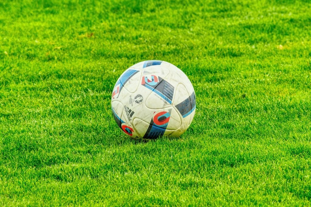 Bola de futebol sobre gramado